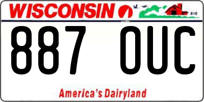 WI license plate 887OUC