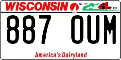 WI license plate 887OUM