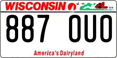 WI license plate 887OUO