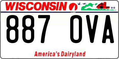 WI license plate 887OVA