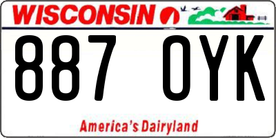 WI license plate 887OYK