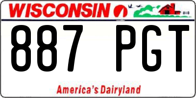 WI license plate 887PGT