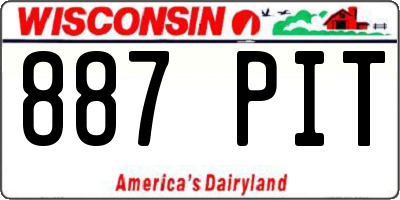 WI license plate 887PIT