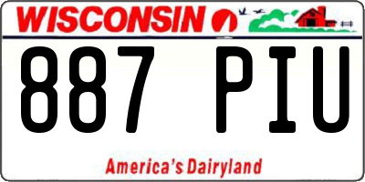 WI license plate 887PIU