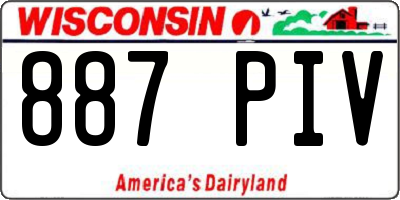 WI license plate 887PIV