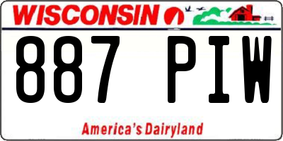 WI license plate 887PIW