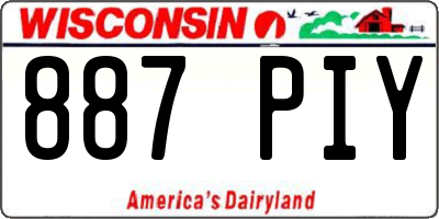 WI license plate 887PIY