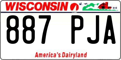 WI license plate 887PJA