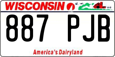 WI license plate 887PJB