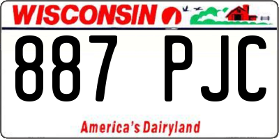 WI license plate 887PJC