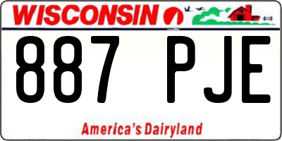 WI license plate 887PJE