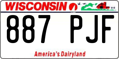 WI license plate 887PJF