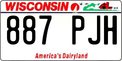 WI license plate 887PJH