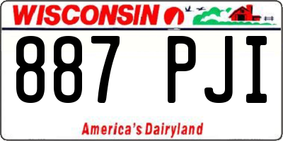 WI license plate 887PJI