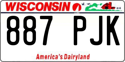 WI license plate 887PJK