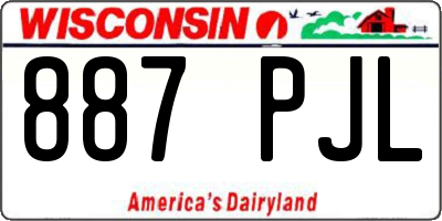 WI license plate 887PJL