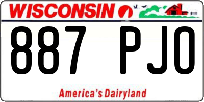 WI license plate 887PJO