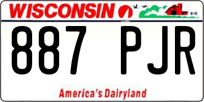 WI license plate 887PJR
