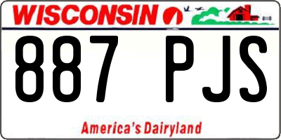 WI license plate 887PJS