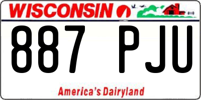 WI license plate 887PJU