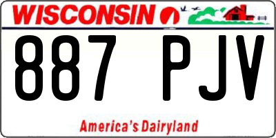 WI license plate 887PJV