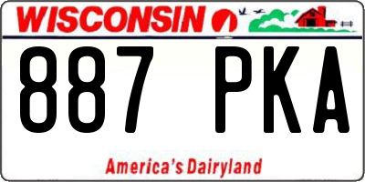 WI license plate 887PKA
