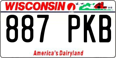 WI license plate 887PKB