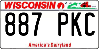WI license plate 887PKC