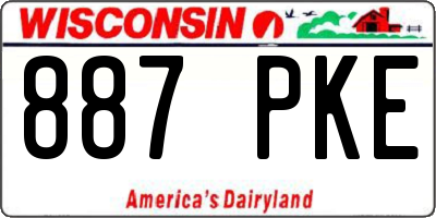 WI license plate 887PKE