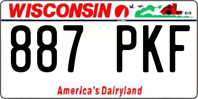 WI license plate 887PKF