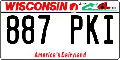 WI license plate 887PKI