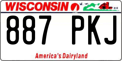 WI license plate 887PKJ