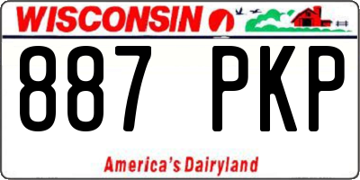 WI license plate 887PKP