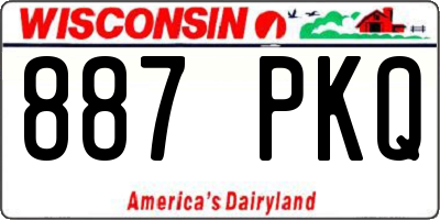 WI license plate 887PKQ
