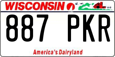 WI license plate 887PKR