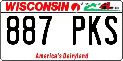 WI license plate 887PKS
