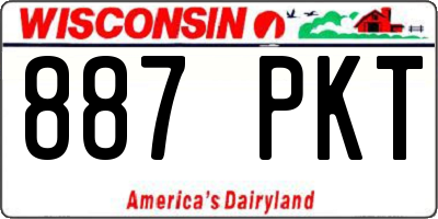 WI license plate 887PKT