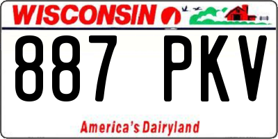 WI license plate 887PKV