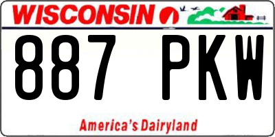 WI license plate 887PKW