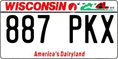 WI license plate 887PKX