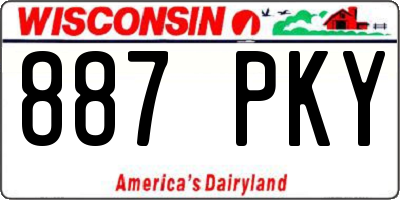 WI license plate 887PKY