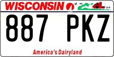 WI license plate 887PKZ