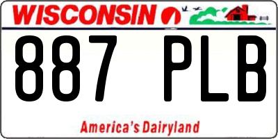 WI license plate 887PLB