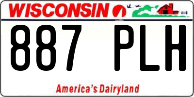 WI license plate 887PLH