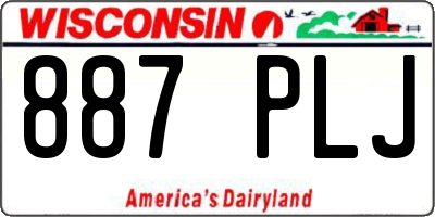WI license plate 887PLJ