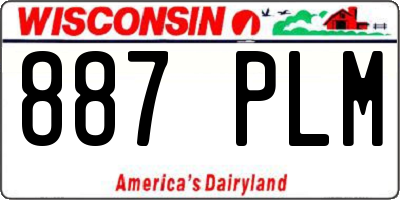 WI license plate 887PLM