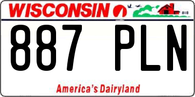 WI license plate 887PLN