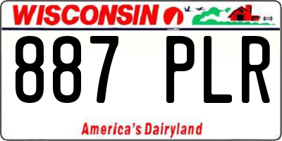 WI license plate 887PLR