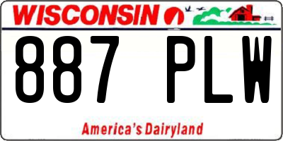 WI license plate 887PLW