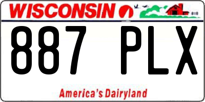 WI license plate 887PLX